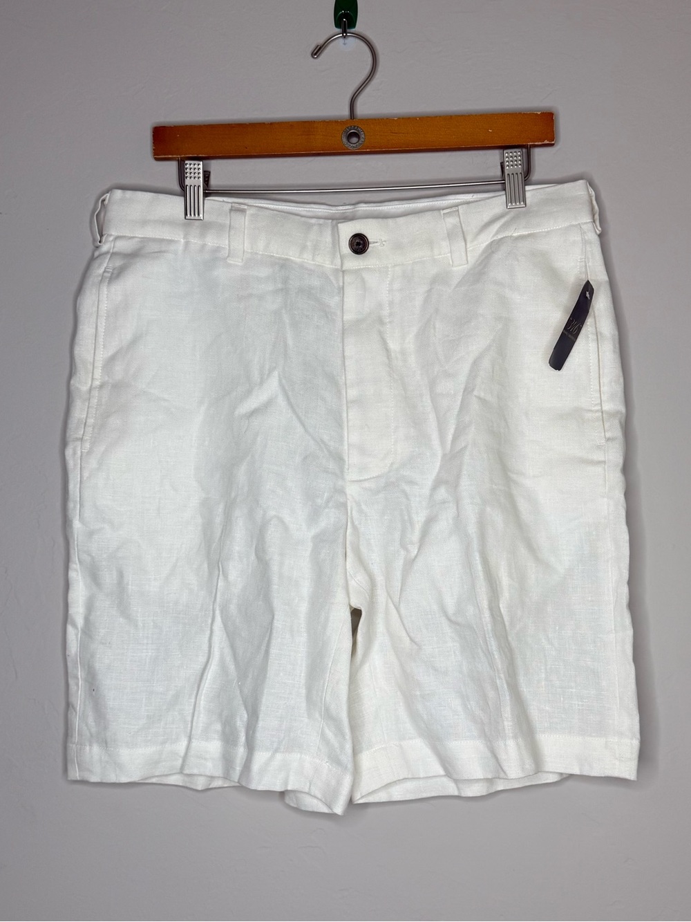 Brooks Brothers White Linen Flat Front Men’s Shorts
